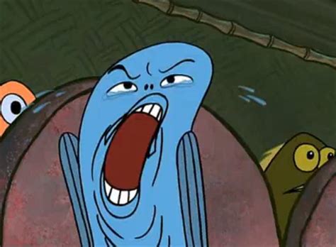 spongebob blue fish|DEUUEAUGH .